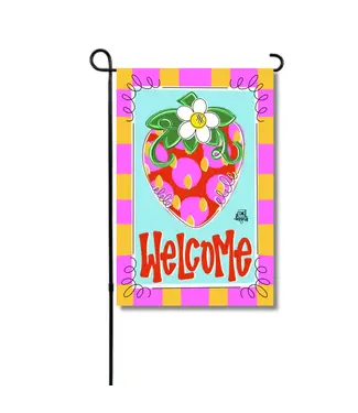 DK Designs Georgia Strawberry Garden Glam Flag