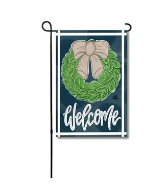 DK Designs Georgia Mocha Wreath Garden Glam Flag