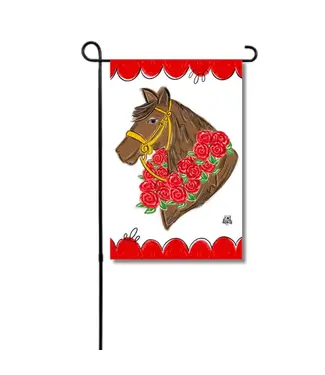 DK Designs Georgia Horse with Roses Garden Glam Flag