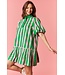 Sadie Kelly Green Striped Poplin Dress