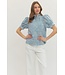 Liza Chambray Embroidered Top