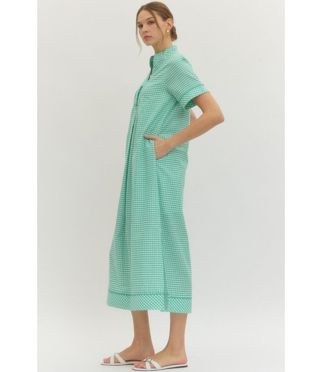 Desi Gingham Midi Dress