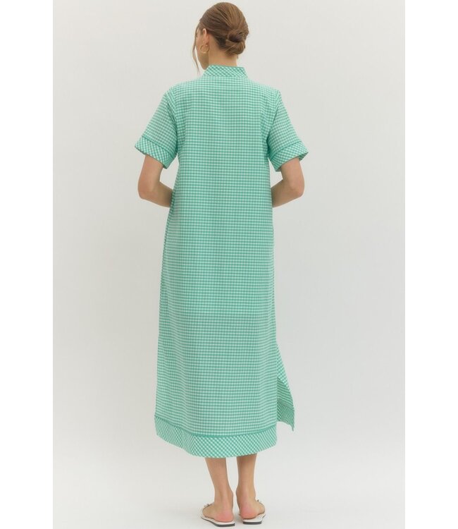 Desi Gingham Midi Dress