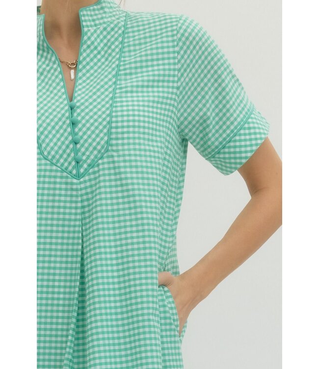 Desi Gingham Midi Dress