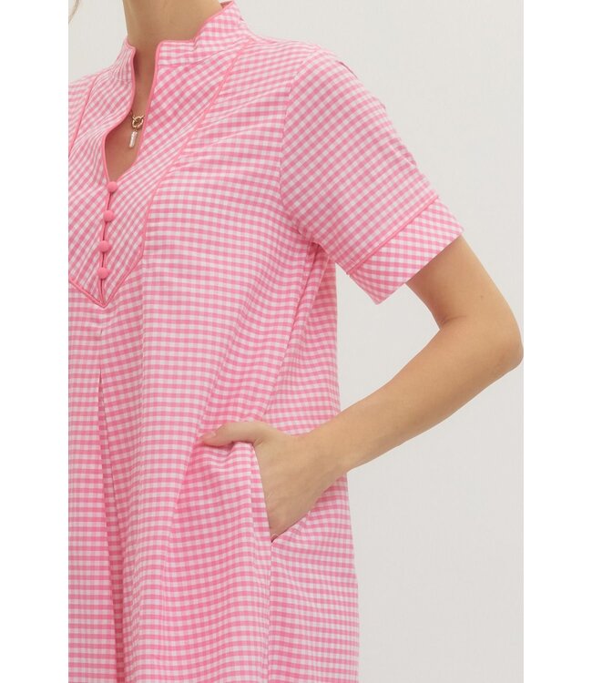 Desi Gingham Midi Dress