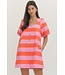 Ellie Pink Striped Dress
