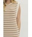 Rylnn Taupe Striped Maxi Dress