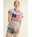 Reagan Blue American Flag Sweater Top