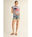 Reagan Blue American Flag Sweater Top