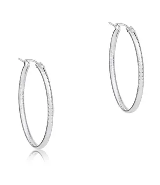 enewton design Enewton Oval Sterling Silver 1" Hoop Textured