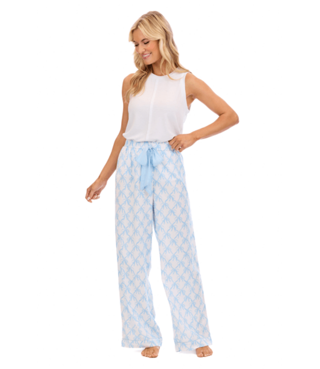 Blue Bow Pajama Pants