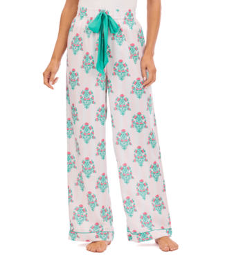 Pink Dahlia Floral Pajama Pants