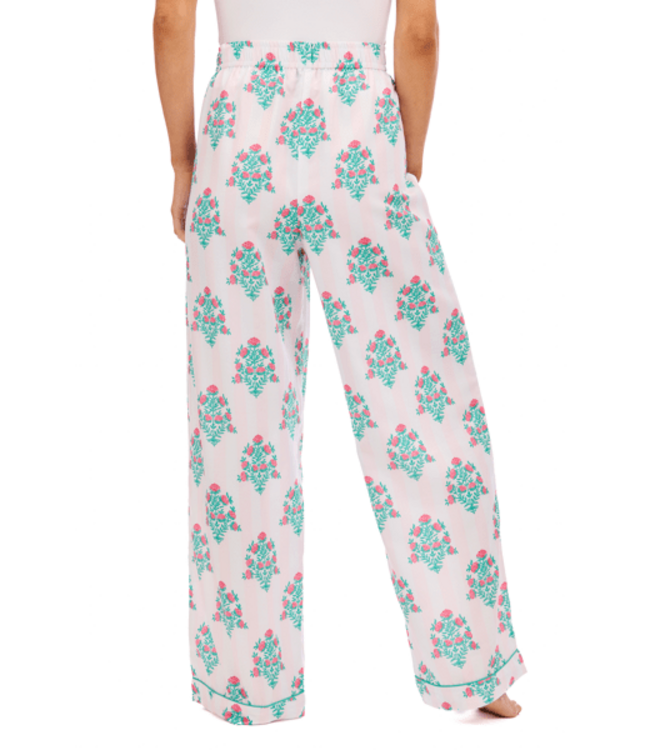Pink Dahlia Floral Pajama Pants