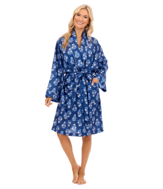 Navy Floral Robe