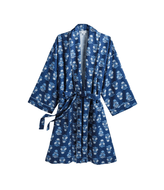 Navy Floral Robe
