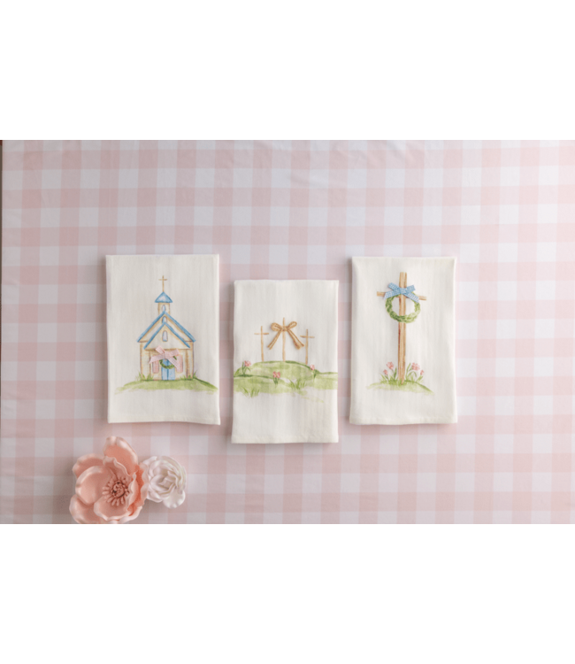 Easter Cross Wreath Towel