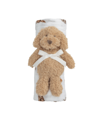 Doodle Swaddle & Rattle Set