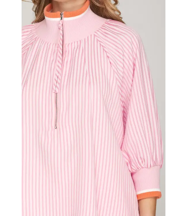 Carson Pink Striped Top
