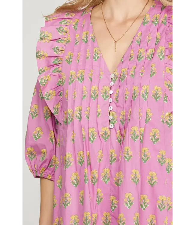 Ginger Pink Floral Dress