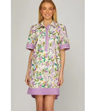 SHE + SKY Nora Lavender Floral Dress