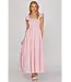 Asia Pink Striped Maxi Dress