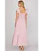 Asia Pink Striped Maxi Dress