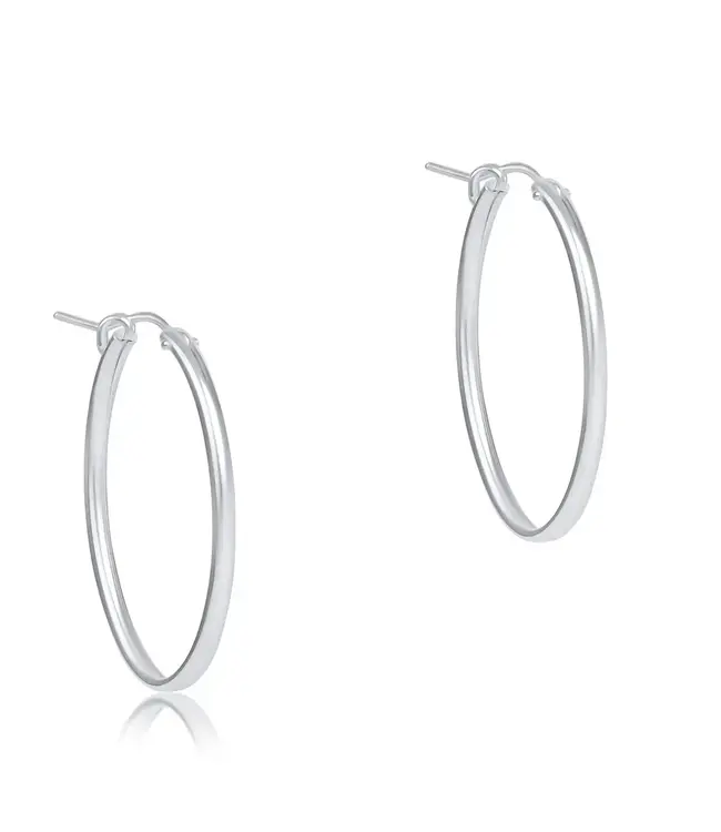 Enewton Oval Sterling Silver 1" Hoop Smooth
