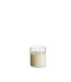 Clear Glass Ivory Pillar Candle 3.5 x 4"