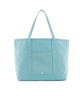 TRVL DESIGN Lake Blue Coated Canvas Maxi Tote Bag
