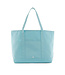 Lake Blue Coated Canvas Maxi Tote Bag