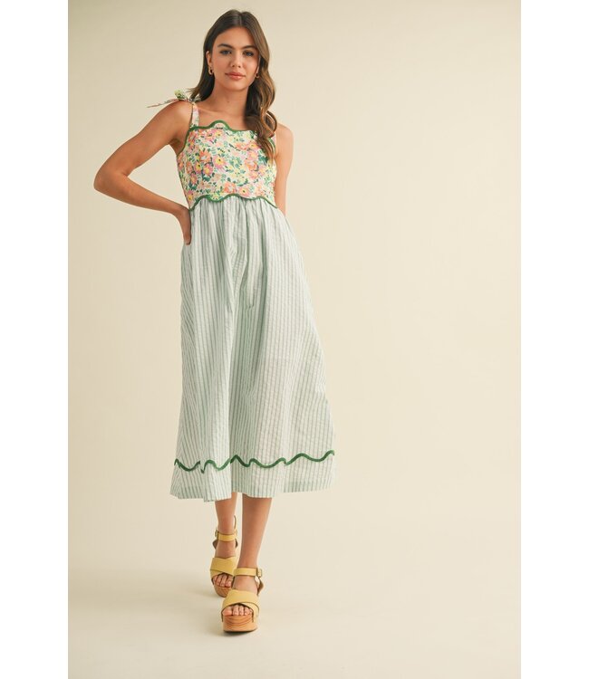 Allie Dusty Sage Midi Dress