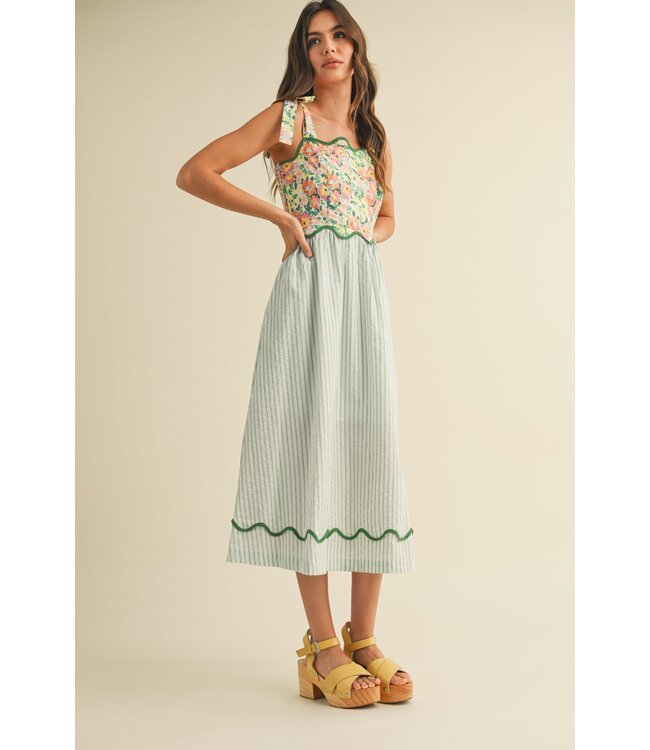 Allie Dusty Sage Midi Dress