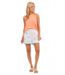 Lala White Beach Embroidered Shorts