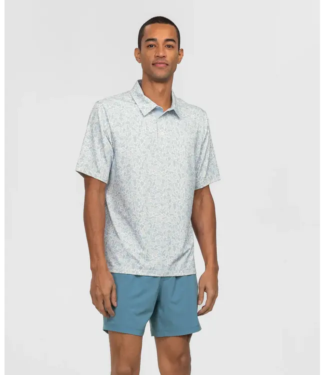 Hunters Hideaway Pale Drift Printed Polo
