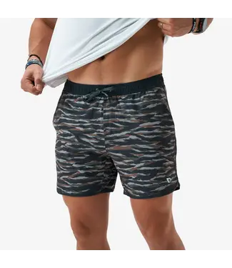 Burlebo Tiger Stripe Camo Wetland Swim Trunks