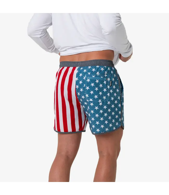 Throwback USA Swim Trunks