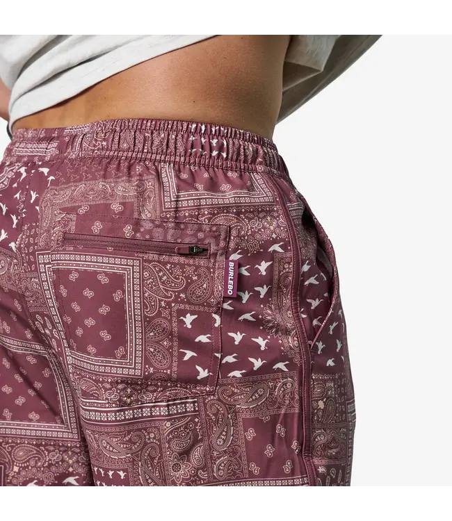 Paisley Duck Maroon Swim Trunks