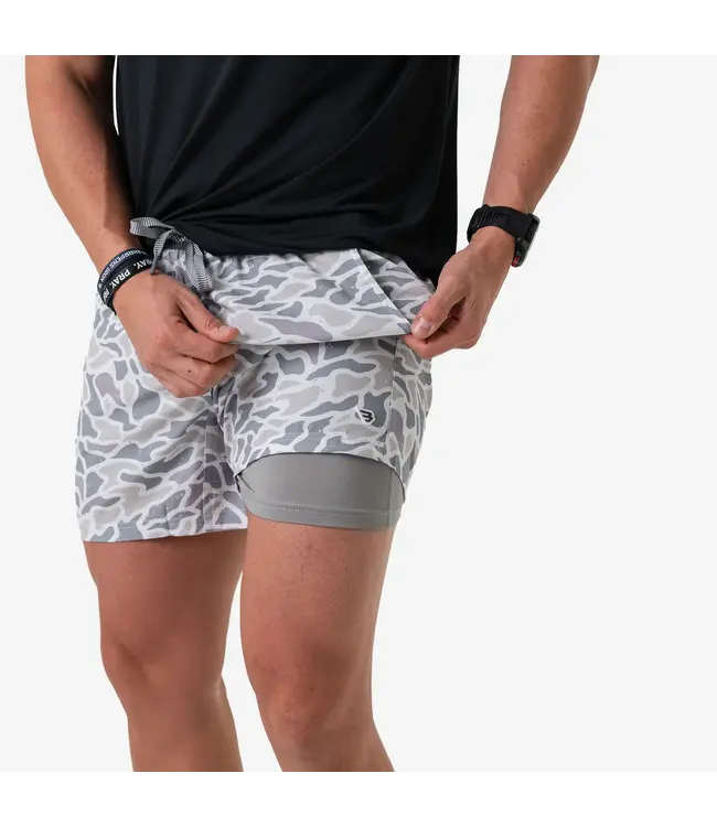 Athletic White Camo Shorts