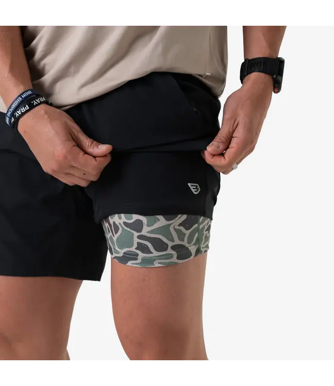 Athletic Heather Black Shorts