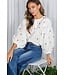 Carin White Floral Embroidered Blouse