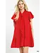 Sharon Red Babydoll Dress