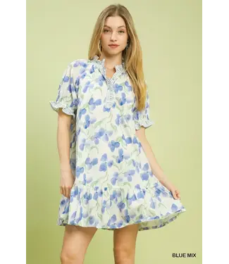 Lucy Blue Floral Dress