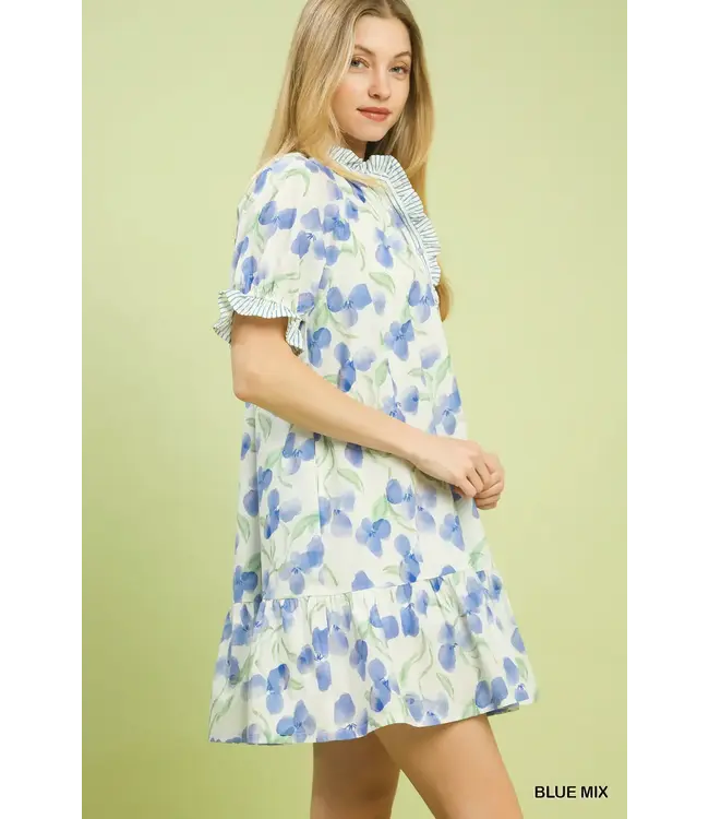 Lucy Blue Floral Dress