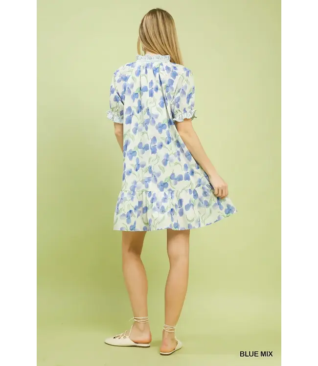 Lucy Blue Floral Dress