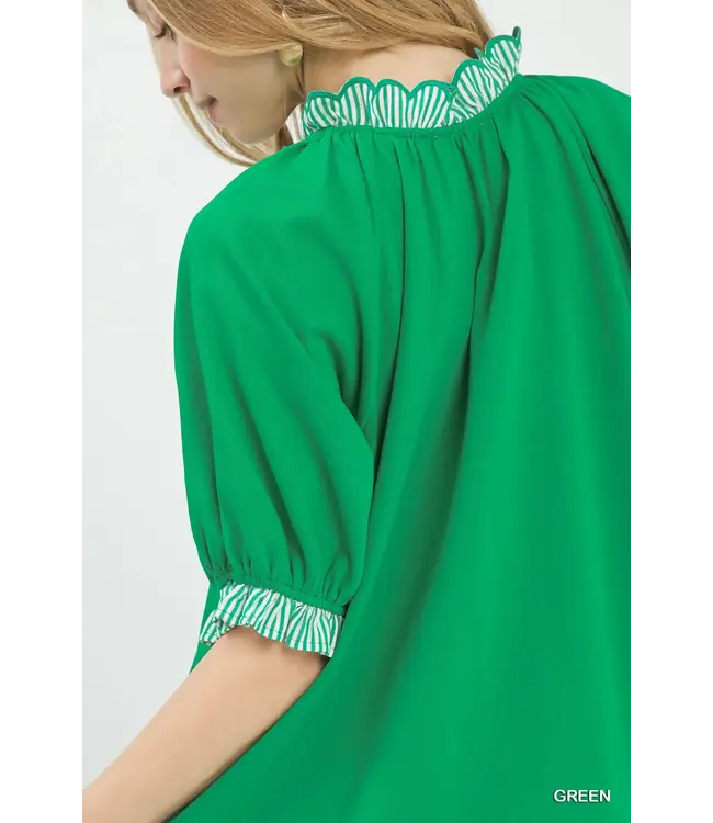 Megan Green French Terry Dress