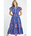 Tiffany Blue Blossom Meadow Midi Dress