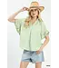 Tatum Sage Ruffled Top