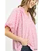 Parker Peony Gingham Bubble Top