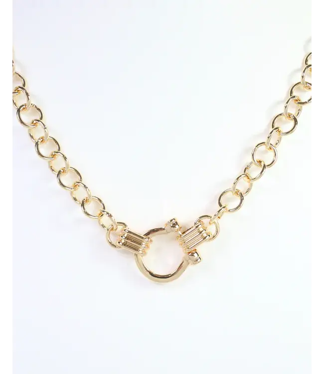 Derry Horsebit Link Gold Necklace