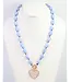 Marion Stone Dusty Blue Heart Necklace